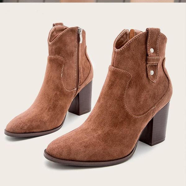 boots women zipper suede ankle ladies fashion square heels female sewing short boot woman autumn casual shoes 2021, Black
boots women zipper suede ankle ladies fashion square heels female sewing short boot woman autumn casual shoes 2021, Black