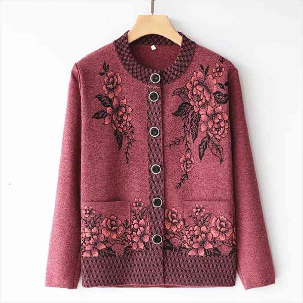 womens middle-aged mom wear women sweaters round neck single breasted knit ladies cardigan jacket spring autumn coat, White;black
womens middle-aged mom wear women sweaters round neck single breasted knit ladies cardigan jacket spring autumn coat, White;black