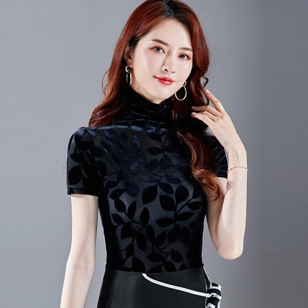 women's blouses & shirts velour blouse summer women short sleeve turtleneck basic lady warm vintage floral blusas femme n, White
women's blouses & shirts velour blouse summer women short sleeve turtleneck basic lady warm vintage floral blusas femme n, White