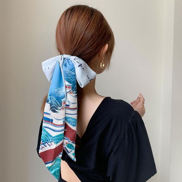 scarves french long decorative ribbon korean hair scarf thin women's autumn black and white winter braided, Blue;gray
scarves french long decorative ribbon korean hair scarf thin women's autumn black and white winter braided, Blue;gray