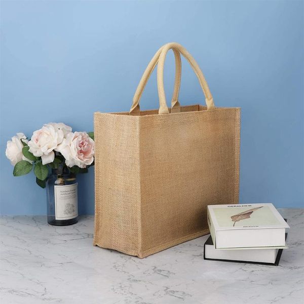 storage bags burlap tote blank jute beach shopping handbag vintage reusable gift with handle for grocery crafts birthday parties
storage bags burlap tote blank jute beach shopping handbag vintage reusable gift with handle for grocery crafts birthday parties