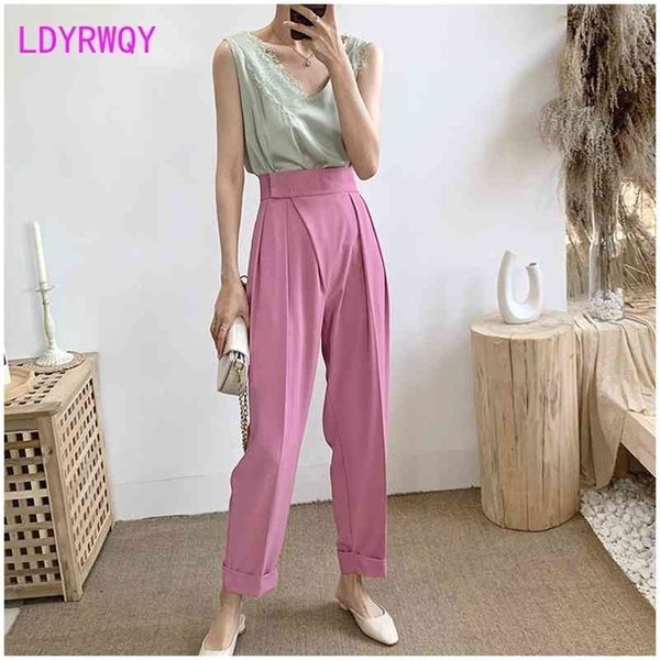 women's high waist straight slacks summer korean version casual polyester skinny button fly solid 210416, Black;white
women's high waist straight slacks summer korean version casual polyester skinny button fly solid 210416, Black;white