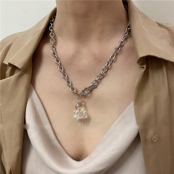 pendant necklaces fashion korean style pink cute cartoon bear vintage animal choker for women girls gift party neck jewelry, Silver
pendant necklaces fashion korean style pink cute cartoon bear vintage animal choker for women girls gift party neck jewelry, Silver