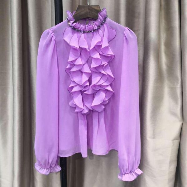women's blouses & shirts ch0436 fashion 2021 runway luxury european design party style clothing, White
women's blouses & shirts ch0436 fashion 2021 runway luxury european design party style clothing, White