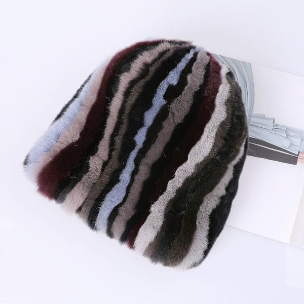 beanie/skull caps women's real rex fur striped beanie hats girls winter fashion warm multicolor, Blue;gray
beanie/skull caps women's real rex fur striped beanie hats girls winter fashion warm multicolor, Blue;gray