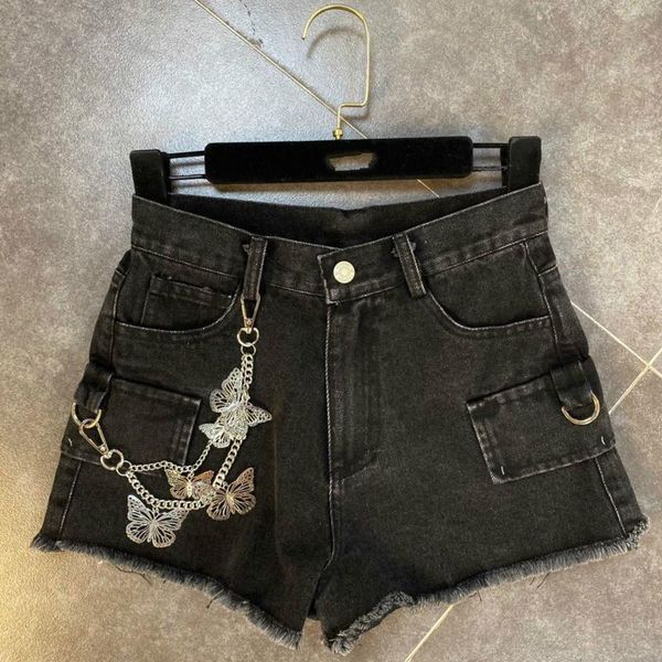 women's jeans 2021 summer arrivals streetwear patchwork side pocket button butterfly chain fashion denim shorts women k110, Blue
women's jeans 2021 summer arrivals streetwear patchwork side pocket button butterfly chain fashion denim shorts women k110, Blue