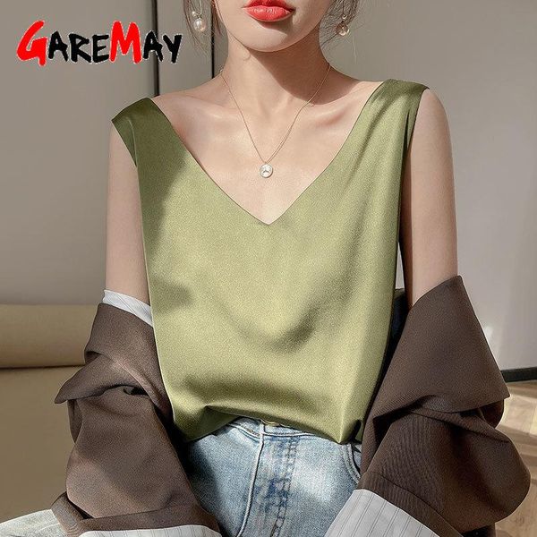 women's blouses & shirts beautiful sleeveless elegant shirt office uniform v neck basic female silk satin blouse summer tunic top, White
women's blouses & shirts beautiful sleeveless elegant shirt office uniform v neck basic female silk satin blouse summer tunic top, White