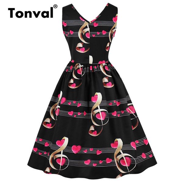 casual dresses tonval musical notes print black dress cute pin up girls a line women vintage sleeveless 4mke, Black;gray
casual dresses tonval musical notes print black dress cute pin up girls a line women vintage sleeveless 4mke, Black;gray