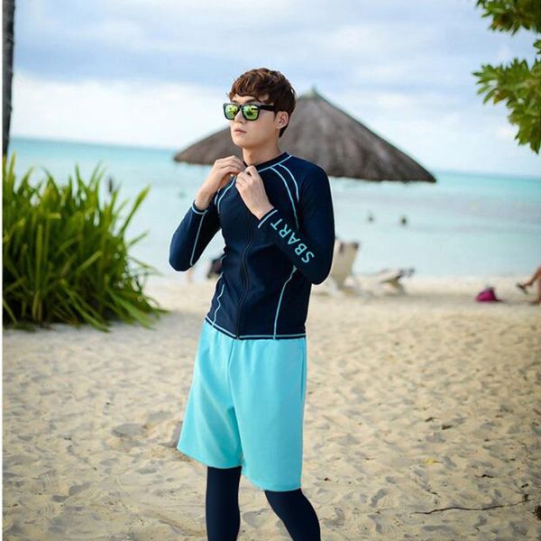 one-piece suits men's t3pcs swimsuits long sleeves rashguard shirt pants trunks sun uv protection swimming surfing bathing suit zip-up
one-piece suits men's t3pcs swimsuits long sleeves rashguard shirt pants trunks sun uv protection swimming surfing bathing suit zip-up