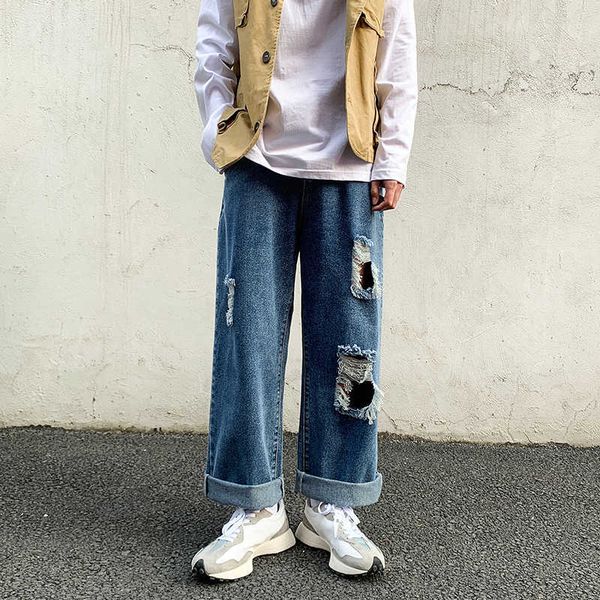 men's jeans dark blue ripped for men spring summer streetwear fashion trousers mens hole denim baggy wide leg pant -5xl 009f 5cme
men's jeans dark blue ripped for men spring summer streetwear fashion trousers mens hole denim baggy wide leg pant -5xl 009f 5cme