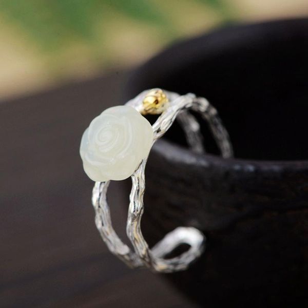 silver natural hetian jade flower ring for women jewelry 100% original pure s925 sterling jasper cluster rings, Golden;silver
silver natural hetian jade flower ring for women jewelry 100% original pure s925 sterling jasper cluster rings, Golden;silver