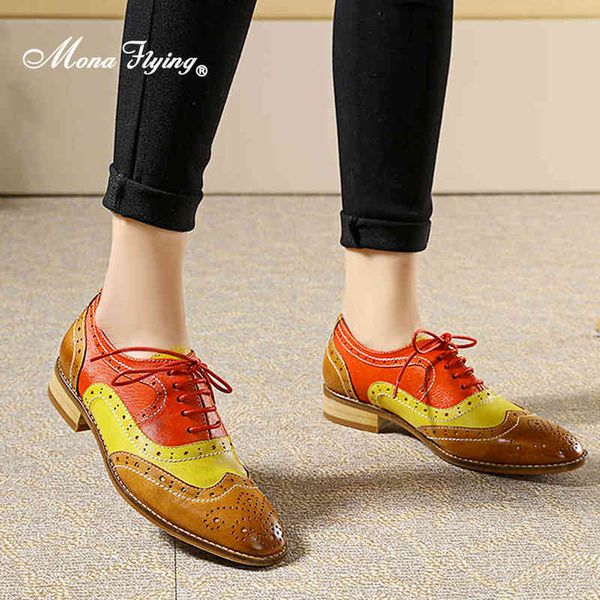 mona flying women leather mixed colors perforated lace up oxfords brogues wingtips saddle shoes for work ladis 2020 new flx19-1, Black
mona flying women leather mixed colors perforated lace up oxfords brogues wingtips saddle shoes for work ladis 2020 new flx19-1, Black