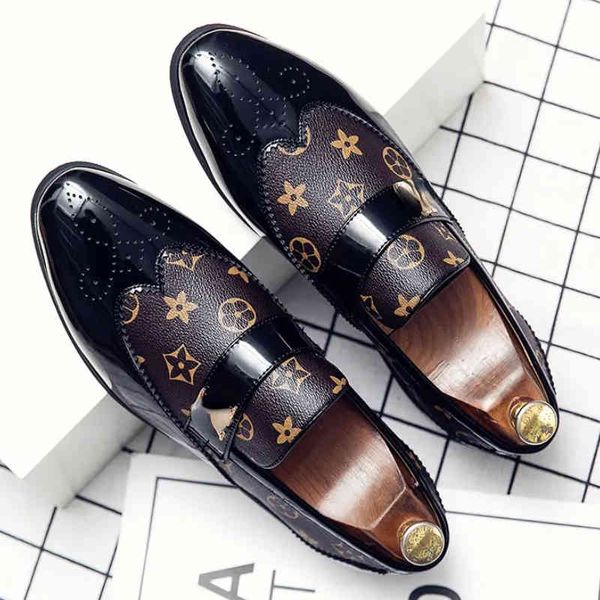 pu leather stitching trend men leofaux shoes comfortable one foot carved suit versatile low heel pointed metal buckle decoration casual, Black
pu leather stitching trend men leofaux shoes comfortable one foot carved suit versatile low heel pointed metal buckle decoration casual, Black