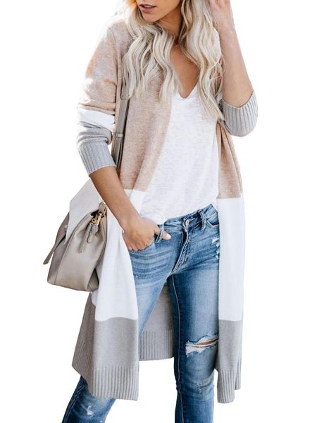 women's knits & tees unique nature womens open front sweater long cardigans boho sleeve color block knit lightweight kimono duster coat, White
women's knits & tees unique nature womens open front sweater long cardigans boho sleeve color block knit lightweight kimono duster coat, White