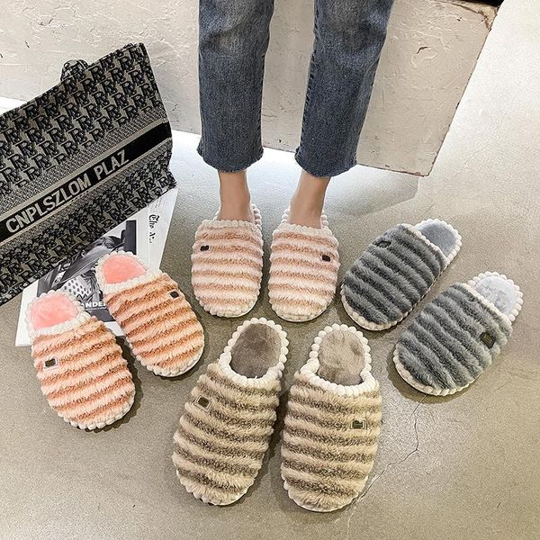 slippers faux fur women plush 2021 winter indoor flats soft furry ladies platform shoes plus size slip-on female fuzzy slides, Black
slippers faux fur women plush 2021 winter indoor flats soft furry ladies platform shoes plus size slip-on female fuzzy slides, Black
