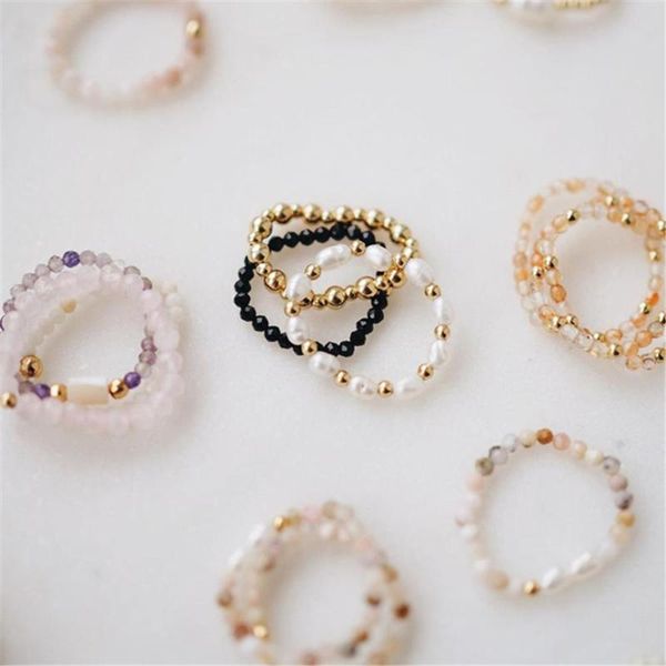 all handmade natural stone beaded rings christmas gifts for women bohemian jewelry round fashion ring party cluster, Golden;silver
all handmade natural stone beaded rings christmas gifts for women bohemian jewelry round fashion ring party cluster, Golden;silver