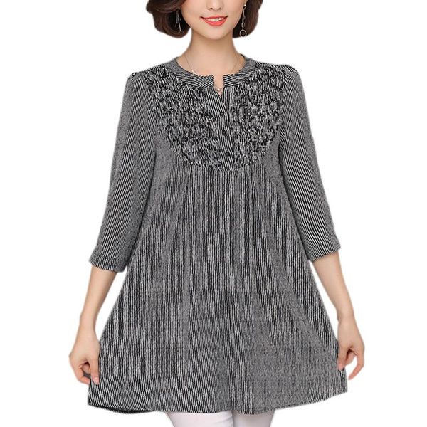 women's blouses & shirts 2021 spring summer blouse women large size black striped long shirt female blusas vintage elegant for plus 5xl, White
women's blouses & shirts 2021 spring summer blouse women large size black striped long shirt female blusas vintage elegant for plus 5xl, White