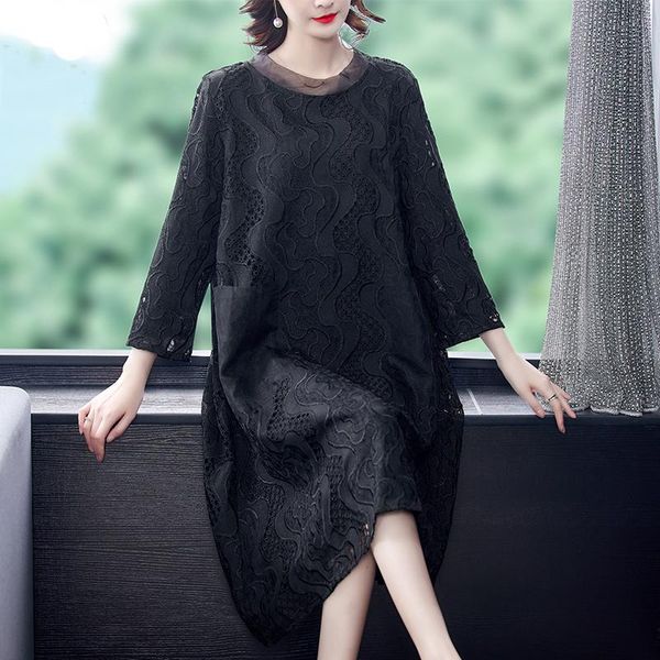 casual dresses women loose 5xl plus size midi 2021 spring black mulberry silk embroidery vintage dress elegant bodycon party vestidos, Black;gray
casual dresses women loose 5xl plus size midi 2021 spring black mulberry silk embroidery vintage dress elegant bodycon party vestidos, Black;gray