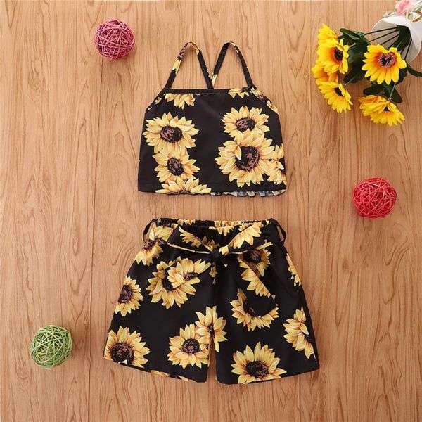 clothing sets 2021 summer children's ins style fashion girls sunflower sling shorts two-piece suit, White
clothing sets 2021 summer children's ins style fashion girls sunflower sling shorts two-piece suit, White