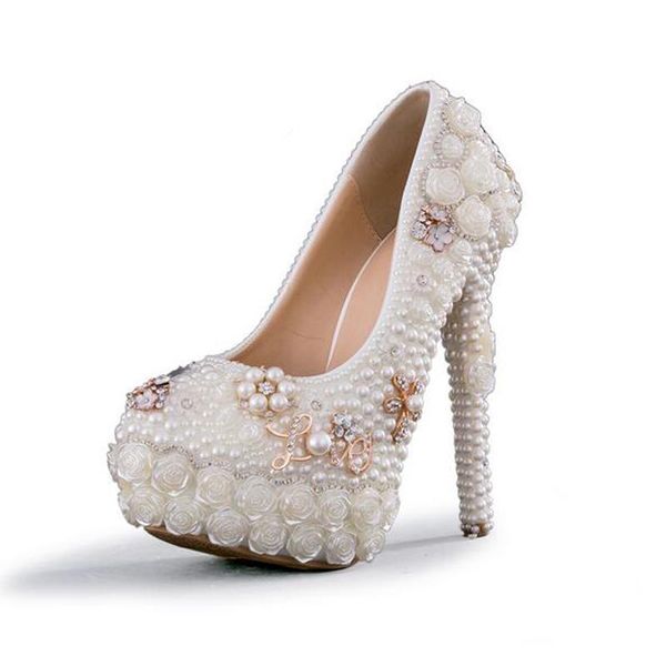 handmade gorgeous vogue white bridal shoes pearl with folwer platform wedding shoe thin heel women party prom pumps dress, Black
handmade gorgeous vogue white bridal shoes pearl with folwer platform wedding shoe thin heel women party prom pumps dress, Black