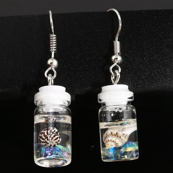 dangle & chandelier fashion shell bottle earring women colored glass wishing charms earrings for lady girl diy decoration jewelry, Silver
dangle & chandelier fashion shell bottle earring women colored glass wishing charms earrings for lady girl diy decoration jewelry, Silver