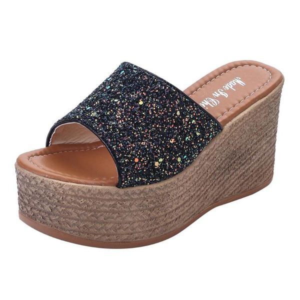 slippers women shoe wedge sandals casual platform peep toe soft comfortable shoes thick-soled wear-resistant flip flops apr 25, Black
slippers women shoe wedge sandals casual platform peep toe soft comfortable shoes thick-soled wear-resistant flip flops apr 25, Black