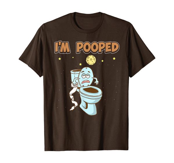 funny toilet nightshirt i'm pooped t-shirt, White;black