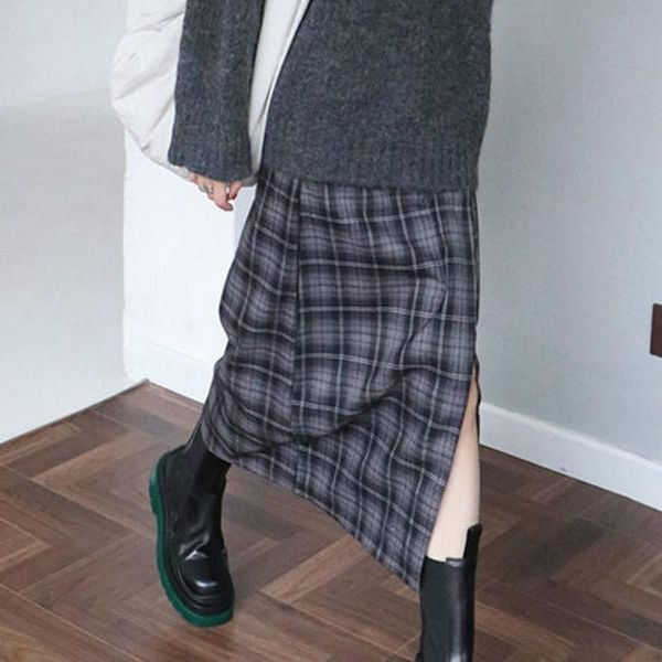 skirts womens high waist fashion leisure all-match autumn plaid retro korean style mid-calf slit a-line elegant female 1wjv, Black
skirts womens high waist fashion leisure all-match autumn plaid retro korean style mid-calf slit a-line elegant female 1wjv, Black
