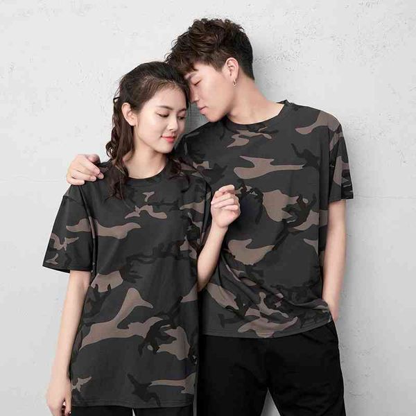 camouflage short t-shirt trendy men's round neck loose couple's summer half sleeve ins net red fashion clothes, White
camouflage short t-shirt trendy men's round neck loose couple's summer half sleeve ins net red fashion clothes, White