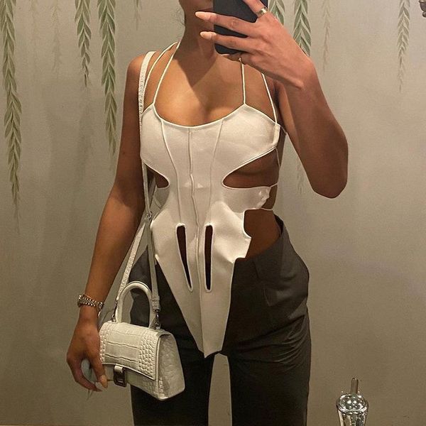 women's tanks & camis 2021 spring and summer solid color halter cut out camisole clothing backless cleavage tank party clubwear ve, White
women's tanks & camis 2021 spring and summer solid color halter cut out camisole clothing backless cleavage tank party clubwear ve, White