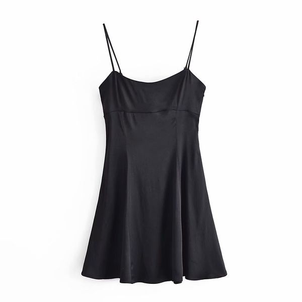 women sling dress black satin fashion elegant casual chic lady summer woman dresses elastic bust 210420, Black;gray
women sling dress black satin fashion elegant casual chic lady summer woman dresses elastic bust 210420, Black;gray