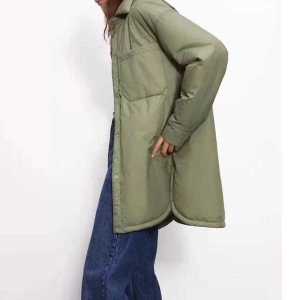 za women fashion long cotton padded clothes warm parka coat vintage sleeve female outerwear shirt jacket chic 210604, Black
za women fashion long cotton padded clothes warm parka coat vintage sleeve female outerwear shirt jacket chic 210604, Black