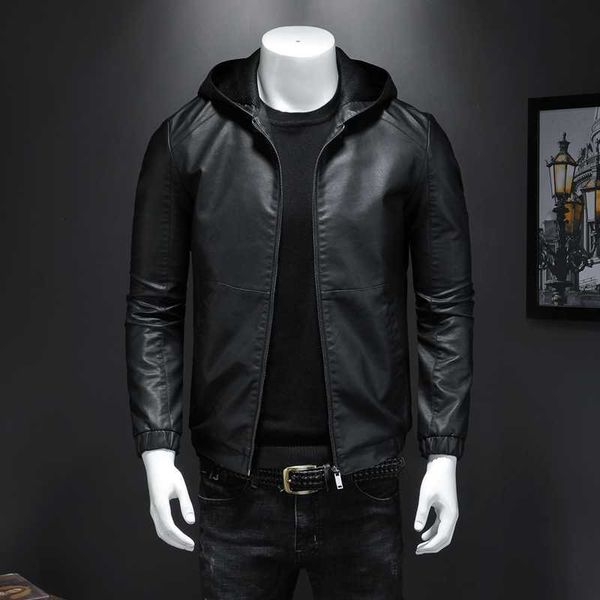 men's fur & faux leisure men pu hooded leather zipper men's jacket yl48, Black
men's fur & faux leisure men pu hooded leather zipper men's jacket yl48, Black