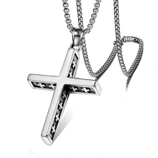 design jewelry fashion exquisite cross pendant personalized necklace stainless steel alloy accessories, Silver
design jewelry fashion exquisite cross pendant personalized necklace stainless steel alloy accessories, Silver
