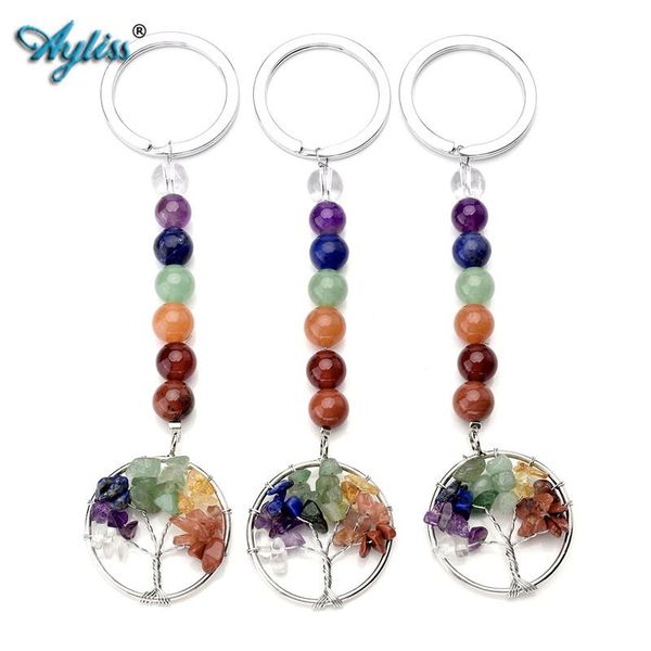 keychains ayliss 7 chakra beads tree of life keychain handmade natural gem stone bead keyring handbag decor charm purse pendant key chains, Silver
keychains ayliss 7 chakra beads tree of life keychain handmade natural gem stone bead keyring handbag decor charm purse pendant key chains, Silver