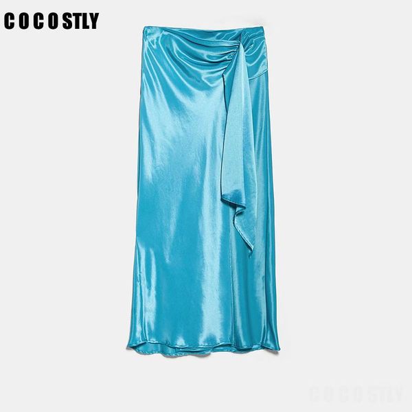 women 2021 chic fashion knot wrap midi skirt vintage high waist front slit female a-line skirts faldas mujer, Black
women 2021 chic fashion knot wrap midi skirt vintage high waist front slit female a-line skirts faldas mujer, Black