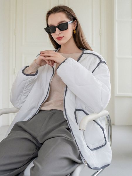 coldbreak contrast binding zip up winter coat m9uo#, Black
coldbreak contrast binding zip up winter coat m9uo#, Black