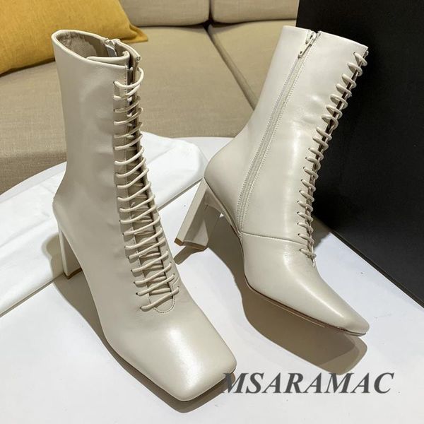 boots retro elegant office ladies lace-up high heel ankle leather square toe stiletto fashion street short, Black
boots retro elegant office ladies lace-up high heel ankle leather square toe stiletto fashion street short, Black