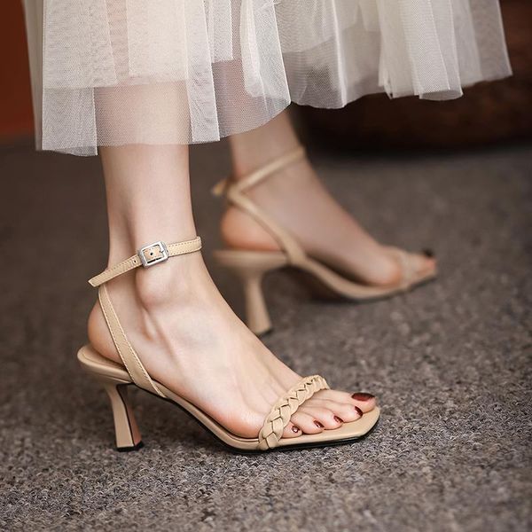 sandals 2021 genuine leather women thin high heels party wedding shoes ankle buckle summer ladies, Black
sandals 2021 genuine leather women thin high heels party wedding shoes ankle buckle summer ladies, Black