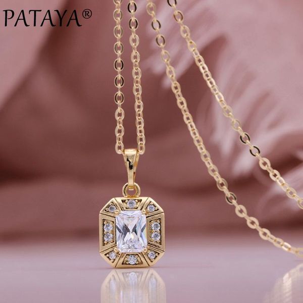 pendant necklaces pataya fine square natural zircon women 585 rose gold metal long necklace wedding romantic life gift fashion jewelry, Silver
pendant necklaces pataya fine square natural zircon women 585 rose gold metal long necklace wedding romantic life gift fashion jewelry, Silver