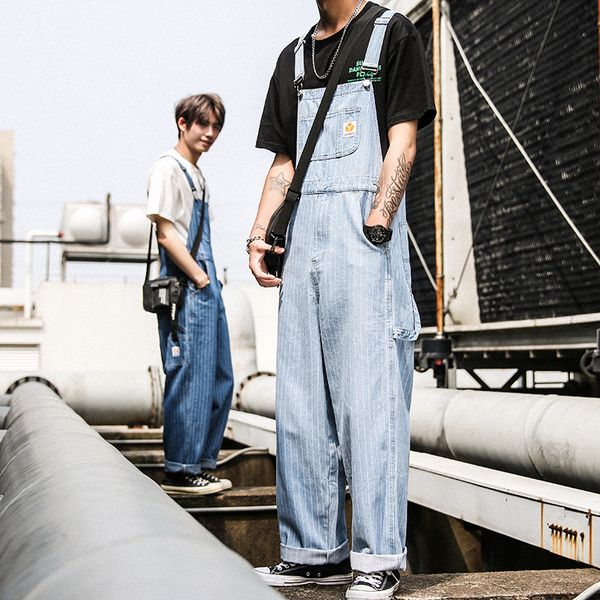 godlikeu strap jeans designer loose wide leg pants mens korean straight denim overall jumpsuit, Blue
godlikeu strap jeans designer loose wide leg pants mens korean straight denim overall jumpsuit, Blue