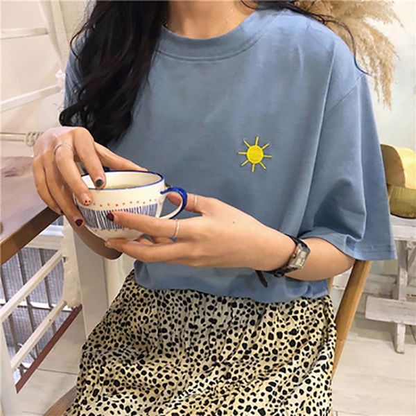 t-shirts women harajuku fashion casual all-match korean style ulzzang womens clothing weather embroidery t shirt simple women's t-shir, White
t-shirts women harajuku fashion casual all-match korean style ulzzang womens clothing weather embroidery t shirt simple women's t-shir, White