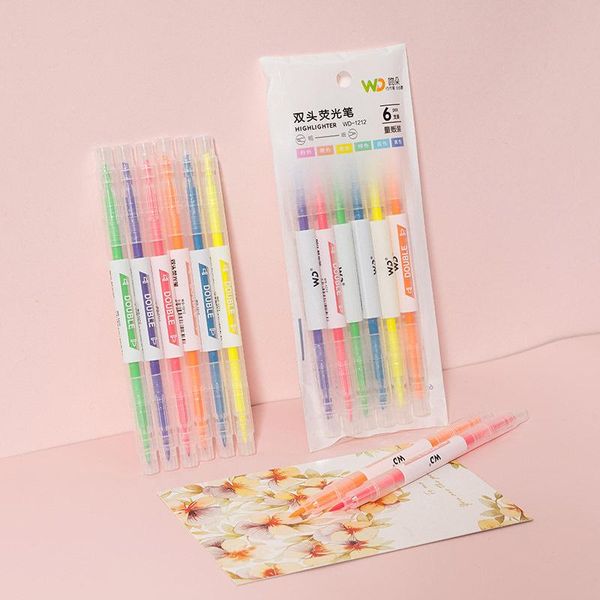 highlighters double-headed two-color highlighter pen for students to draw key sentence markers color oblique head marker pens, Black;red
highlighters double-headed two-color highlighter pen for students to draw key sentence markers color oblique head marker pens, Black;red