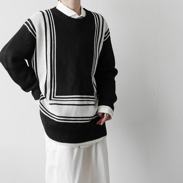 men's sweaters man korean fashion couple knitwear sweater for men and women streetwear loose casual autumn winter pullover, White;black
men's sweaters man korean fashion couple knitwear sweater for men and women streetwear loose casual autumn winter pullover, White;black