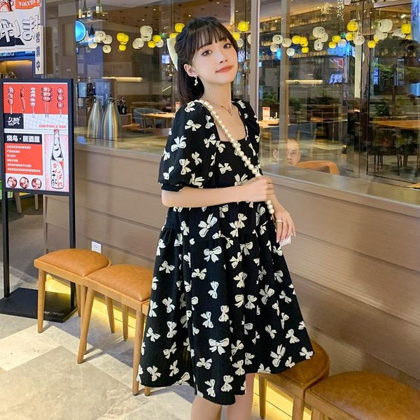 maternity dresses plus size pregnant woman summer dress puff sleeve fashion bowknot printing square collar a-line cotton wholesale, White
maternity dresses plus size pregnant woman summer dress puff sleeve fashion bowknot printing square collar a-line cotton wholesale, White