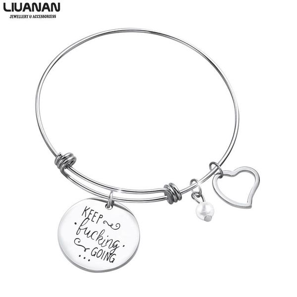 charm bracelets keep going bracelet women stainless steel bangle adjustable friends motivational encouragement inspirational gift, Golden;silver
charm bracelets keep going bracelet women stainless steel bangle adjustable friends motivational encouragement inspirational gift, Golden;silver