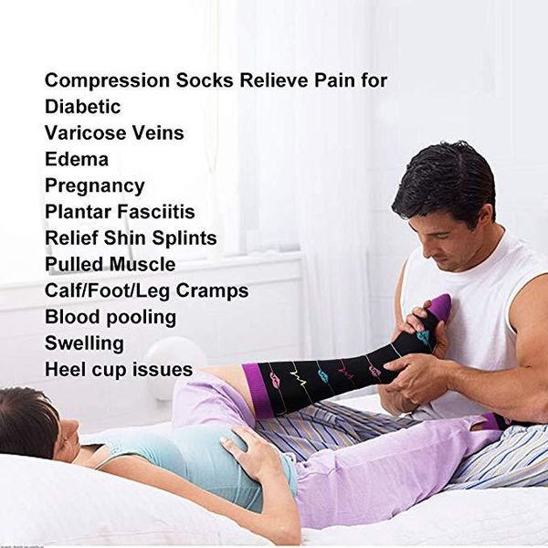 men's socks running men women compression animal prints leg relief pain knee high support cycling long pressure stockings, Black
men's socks running men women compression animal prints leg relief pain knee high support cycling long pressure stockings, Black