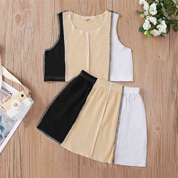 summer children sets casual sleeveless o neck patchwork skirt 2pcs girl boys clothes 3-10t 210629, White
summer children sets casual sleeveless o neck patchwork skirt 2pcs girl boys clothes 3-10t 210629, White