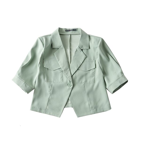 women's suits & blazers slim girls elegant short green 2021 summer fashion ladies vintage notched collar jackets sweet women chic, White;black
women's suits & blazers slim girls elegant short green 2021 summer fashion ladies vintage notched collar jackets sweet women chic, White;black