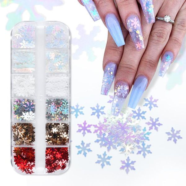 nail glitter 12 grids holographic snowflake sequins, iridescent flake christmas decoration laser sparkly, Silver;gold
nail glitter 12 grids holographic snowflake sequins, iridescent flake christmas decoration laser sparkly, Silver;gold
